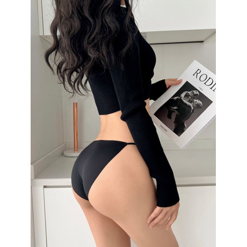 內褲女高開叉無痕細帶一片式低腰隱形透氣高彈運動健身冰絲三角褲 內褲女高開叉無痕細帶一片式低腰隱形透氣高彈運動健身冰絲三角褲