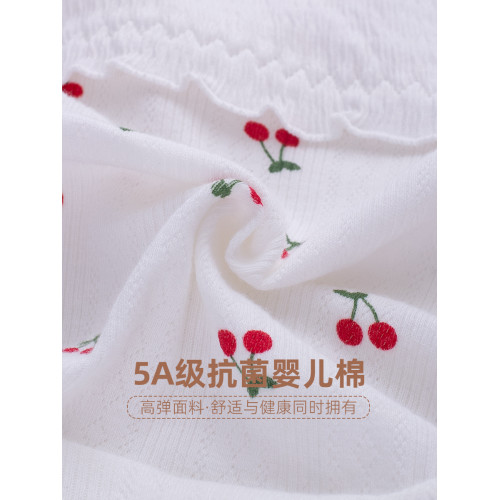 高腰嬰兒棉大碼內褲女胖MM日系櫻桃印花荷葉邊三角少女抗菌棉內襠 高腰嬰兒棉大碼內褲女胖MM日系櫻桃印花荷葉邊三角少女抗菌棉內襠