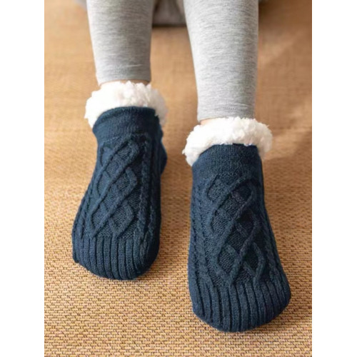 超厚加絨拖鞋襪子男士秋冬季保暖襪套居家地板防滑護腳套女款襪拖