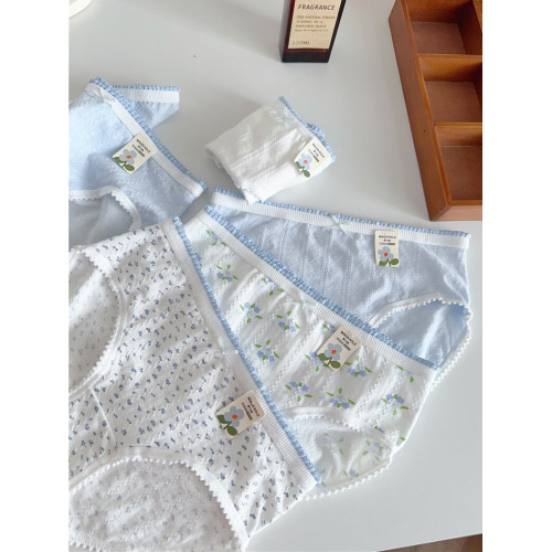 5條日系碎花少女純棉內褲女生7A抑菌甜美透氣2025夏季新款三角褲 5條日系碎花少女純棉內褲女生7A抑菌甜美透氣2025夏季新款三角褲