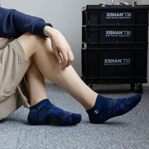 精美禮盒5雙裝男士迷彩襪子冬季純棉防臭短襪船襪低幫透氣全棉厚 精美禮盒5雙裝男士迷彩襪子冬季純棉防臭短襪船襪低幫透氣全棉厚