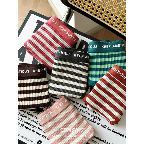 A類嬰兒棉女士內褲復古條紋控全褲7A抑菌撞色大碼200斤胖MM三角褲 A類嬰兒棉女士內褲復古條紋控全褲7A抑菌撞色大碼200斤胖MM三角褲