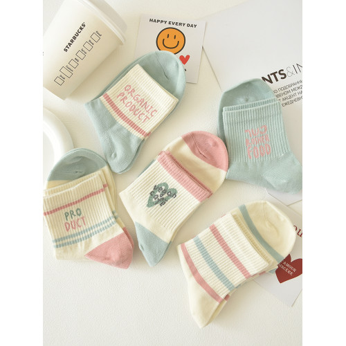 襪子女春秋中筒襪純棉透氣卡通短襪可愛韓版學院風長襪秋冬女運動 襪子女春秋中筒襪純棉透氣卡通短襪可愛韓版學院風長襪秋冬女運動
