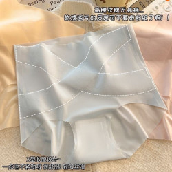 收腹內褲夏季高腰冰絲褲女交叉微收腹塑身7A抑菌無痕提臀女士內褲