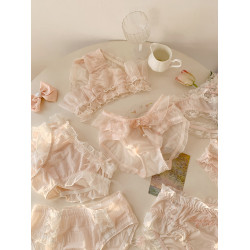 森日和葉甜美純欲粉色系內褲女可愛浪漫女士三角褲日系少女性感