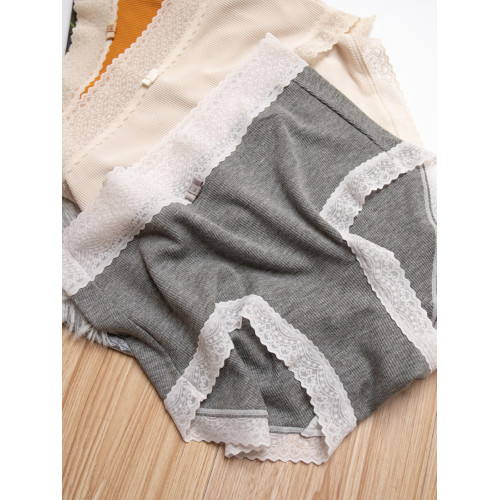 桃醬少女丨親膚柔軟 舒適螺紋蕾絲邊中腰無痕日系溫柔包臀內褲女 桃醬少女丨親膚柔軟 舒適螺紋蕾絲邊中腰無痕日系溫柔包臀內褲女