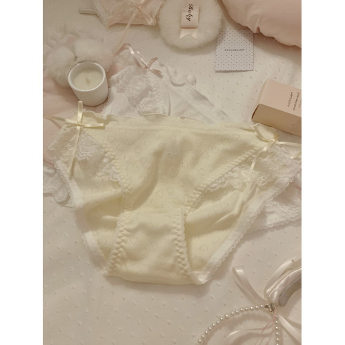 草莓奶包~愛心提花純棉女士中腰內褲女生純欲蕾絲甜美女士夏薄款 草莓奶包~愛心提花純棉女士中腰內褲女生純欲蕾絲甜美女士夏薄款