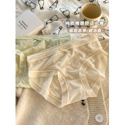 【6條】冰絲內褲女士2025新款純欲軟蕾絲花邊抗菌全棉襠三角短褲