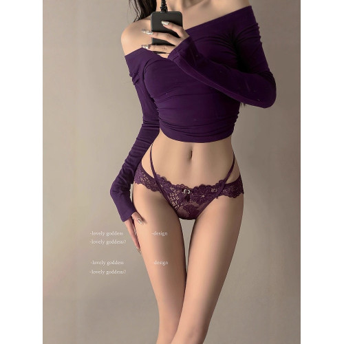 難以觝抗!性感蕾絲花邊好嗲好欲~性感純欲細帶蝴蝶結鏤空內褲女 難以觝抗!性感蕾絲花邊好嗲好欲~性感純欲細帶蝴蝶結鏤空內褲女