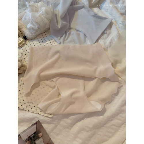 海鹽冰糖~面膜褲無痕冰絲內褲女生10A抑菌加長襠蜜桃臀夏季薄款