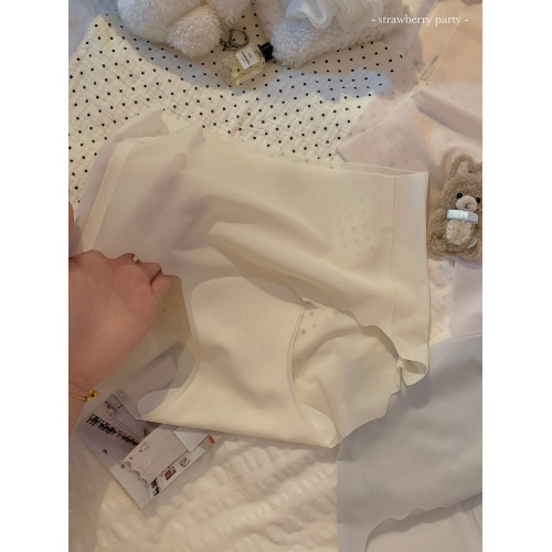 海鹽冰糖~面膜褲無痕冰絲內褲女生10A抑菌加長襠蜜桃臀夏季薄款