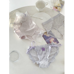 森日和葉浪漫夢幻紫色純欲女生三角褲可愛甜美溫柔2025新款內褲女