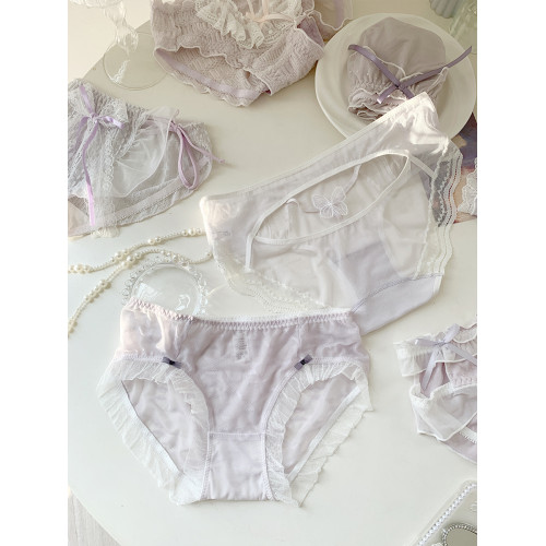 森日和葉浪漫夢幻紫色純欲女生三角褲可愛甜美溫柔2025新款內褲女 森日和葉浪漫夢幻紫色純欲女生三角褲可愛甜美溫柔2025新款內褲女