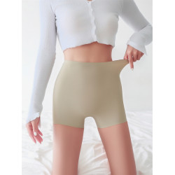 高腰透氣收腹平角打底褲女防卷邊無痕防走光外穿冰絲速乾安全褲女