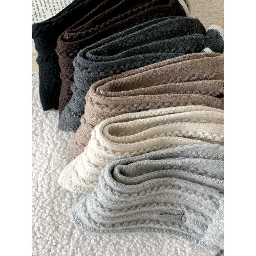 【起步韓襪】蝴蝶結襪子女中筒刺綉韓國東大門羊毛女襪保暖堆堆襪 【起步韓襪】蝴蝶結襪子女中筒刺綉韓國東大門羊毛女襪保暖堆堆襪