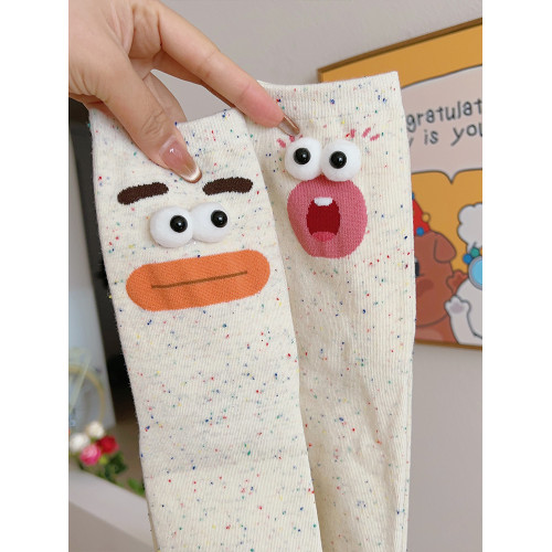 醜萌趣味搞怪襪子女中筒襪ins潮純棉春秋日系可愛情侶點子紗長襪 醜萌趣味搞怪襪子女中筒襪ins潮純棉春秋日系可愛情侶點子紗長襪