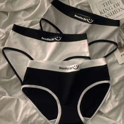 純棉內褲女2025新款女士女生少女抗菌全棉襠秋冬季黑色三角短褲頭