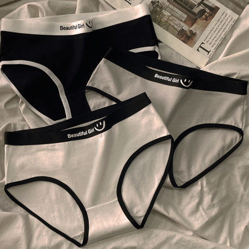 純棉內褲女2025新款女士女生少女抗菌全棉襠秋冬季黑色三角短褲頭 純棉內褲女2025新款女士女生少女抗菌全棉襠秋冬季黑色三角短褲頭