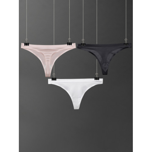 DPL女士丁字褲T褲冰絲滑爽黑色白色純棉襠低腰性感無痕TBACK薄夏 DPL女士丁字褲T褲冰絲滑爽黑色白色純棉襠低腰性感無痕TBACK薄夏