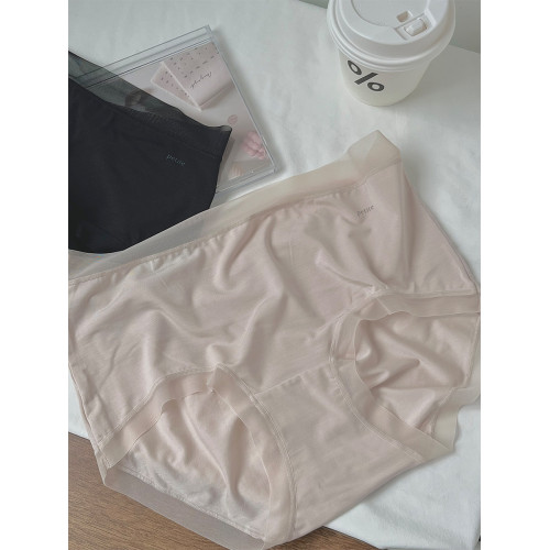 奶糖空氣褲~炸裂無感褲頭!中高腰三角褲輕薄無痕女內褲莫代爾80支