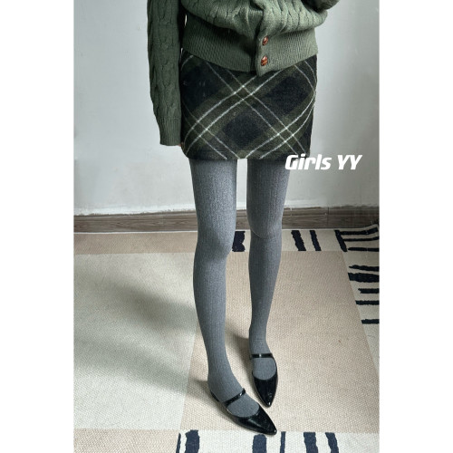 GirlsYY日系加絨麻花竪條紋顯瘦連褲襪女秋冬加厚款保暖打底褲 GirlsYY日系加絨麻花竪條紋顯瘦連褲襪女秋冬加厚款保暖打底褲