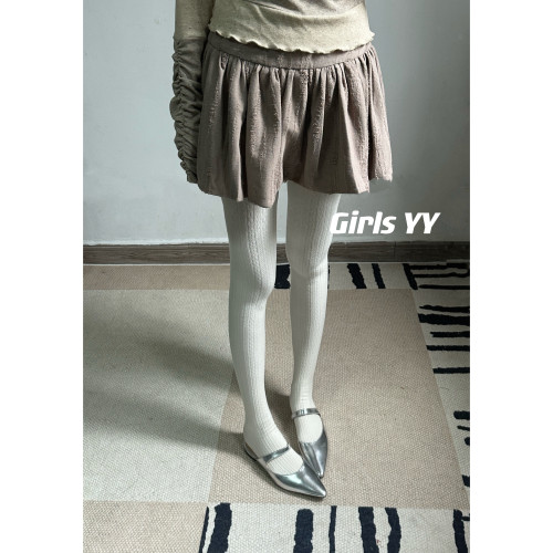 GirlsYY日系加絨麻花竪條紋顯瘦連褲襪女秋冬加厚款保暖打底褲 GirlsYY日系加絨麻花竪條紋顯瘦連褲襪女秋冬加厚款保暖打底褲