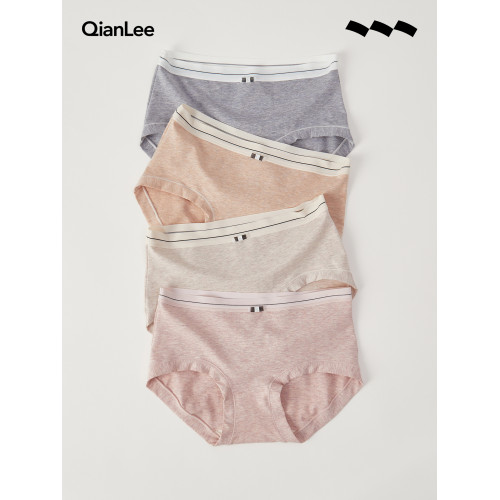 QianLee新疆長絨棉內褲女純棉全棉襠抗菌中腰女生短褲舒適少女式 QianLee新疆長絨棉內褲女純棉全棉襠抗菌中腰女生短褲舒適少女式