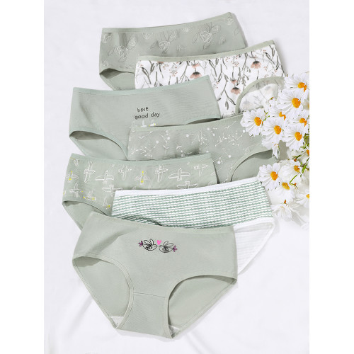 純棉女士內褲中腰全棉抗菌襠三角褲學生少女大碼底褲無痕春夏透氣 純棉女士內褲中腰全棉抗菌襠三角褲學生少女大碼底褲無痕春夏透氣