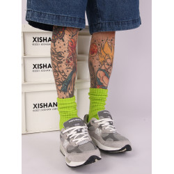 秋冬季三雙裝毛圈加厚cityboy堆曡感長襪子男女美式露營風堆堆襪