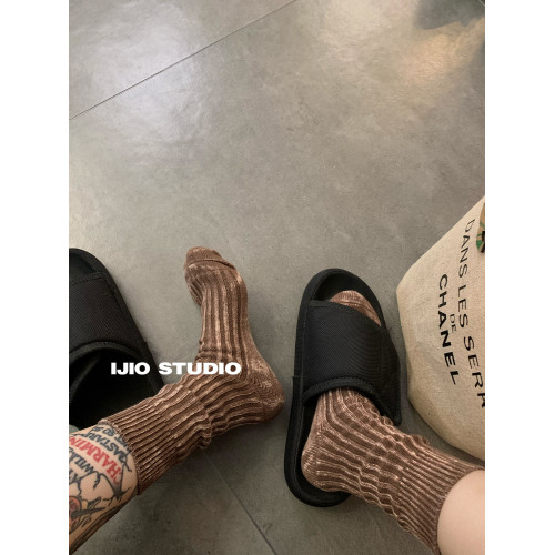 IJIO 秋冬做舊廢土風粗線褪色紥染中筒襪ins風工裝襪復古堆堆潮襪 IJIO 秋冬做舊廢土風粗線褪色紥染中筒襪ins風工裝襪復古堆堆潮襪