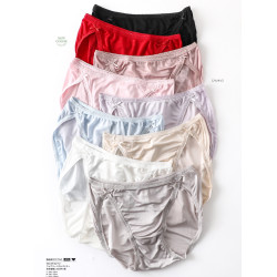 出口高檔100%桑蠶絲女式內衣 女士真絲性感無痕內褲女低腰三角褲