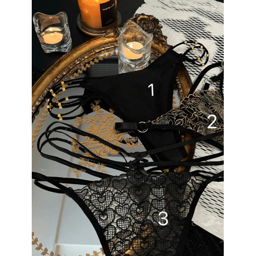 黑金禦姐•北歐浪漫綁帶女士蕾絲內褲女生性感勾人火辣高級感丁字 黑金禦姐•北歐浪漫綁帶女士蕾絲內褲女生性感勾人火辣高級感丁字