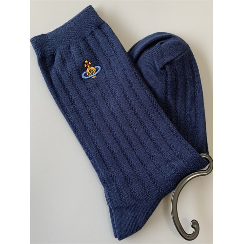 經典款土星刺綉寬雙針女士文藝中筒襪子日式棉混百搭小腿堆堆襪子