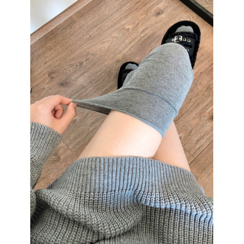 菸灰色過膝襪女春秋薄款黑色大腿襪拼接高筒襪東大門米白色長筒襪 菸灰色過膝襪女春秋薄款黑色大腿襪拼接高筒襪東大門米白色長筒襪