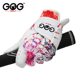 高爾夫手套女士專用手套幻彩色羊皮舒適柔軟耐磨透氣時尚女士雙手