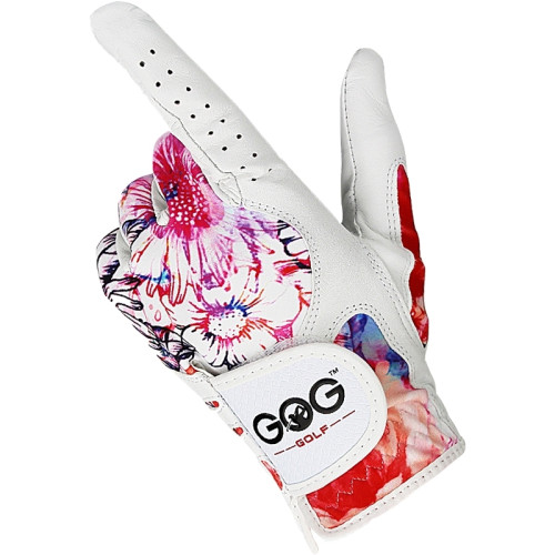 高爾夫手套女士專用手套幻彩色羊皮舒適柔軟耐磨透氣時尚女士雙手