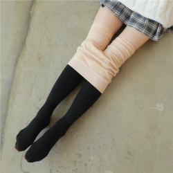 高爾夫女士連褲襪秋冬加絨加厚保暖長襪連體過膝襪休閒運動打底襪