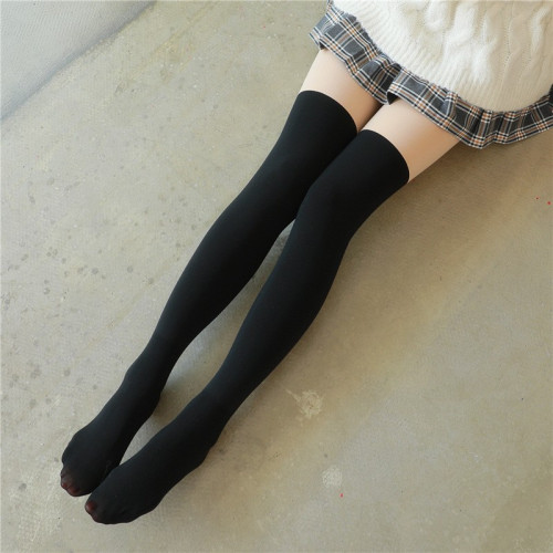 高爾夫女士連褲襪秋冬加絨加厚保暖長襪連體過膝襪休閒運動打底襪