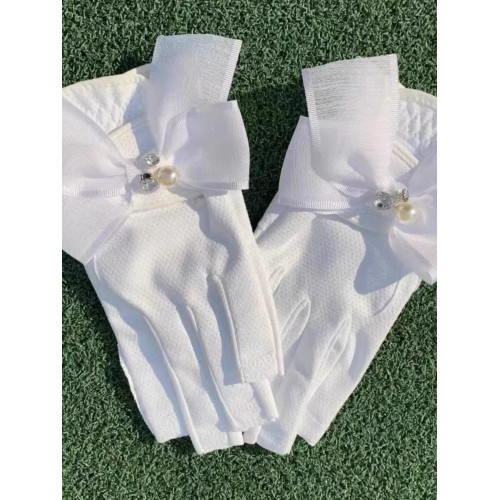 韓版高爾夫手套女款露指雙手防滑耐磨透氣GOLF手套蝴蝶結時尚手套 韓版高爾夫手套女款露指雙手防滑耐磨透氣GOLF手套蝴蝶結時尚手套