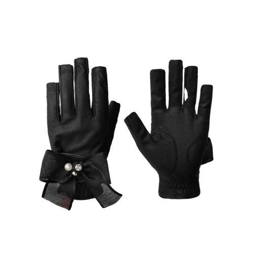 韓版高爾夫手套女款露指雙手防滑耐磨透氣GOLF手套蝴蝶結時尚手套 韓版高爾夫手套女款露指雙手防滑耐磨透氣GOLF手套蝴蝶結時尚手套