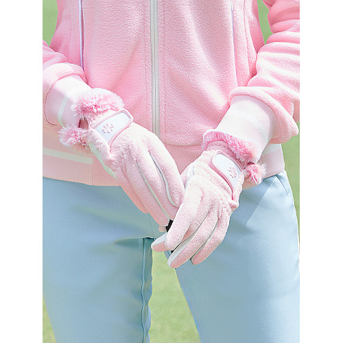 2雙可 高爾夫球手套女 加厚秋冬抓絨防寒防風保暖手套 1雙裝 2雙可 高爾夫球手套女 加厚秋冬抓絨防寒防風保暖手套 1雙裝