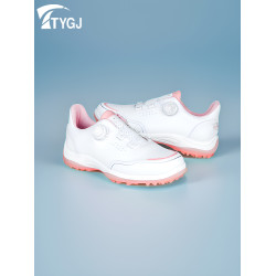 高爾夫女鞋防水防滑休閒運動鞋golf輕便球鞋旋鈕松緊鞋帶百搭鞋子