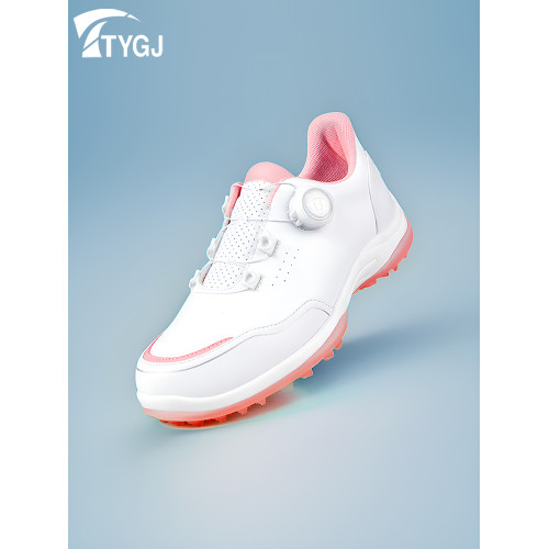 高爾夫女鞋防水防滑休閒運動鞋golf輕便球鞋旋鈕松緊鞋帶百搭鞋子