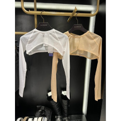 24新款原單高爾夫服裝女士圓領短款防曬衣長袖golf冰絲涼感防曬衣