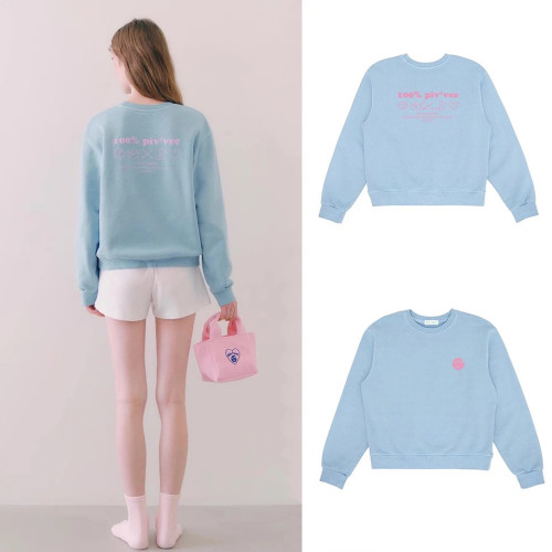 PIVVEE新款高爾夫女士圓領衛衣純棉毛圈高質量純棉上衣 PIVVEE新款高爾夫女士圓領衛衣純棉毛圈高質量純棉上衣