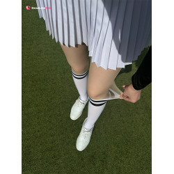 SG高爾夫防曬打底襪女夏季拼接條紋襪遮陽防曬薄款運動防走光絲襪