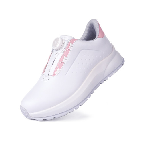 2025夏季高爾夫女士球鞋旋鈕鞋帶增高百搭厚底防滑防水輕便休閒鞋 2025夏季高爾夫女士球鞋旋鈕鞋帶增高百搭厚底防滑防水輕便休閒鞋