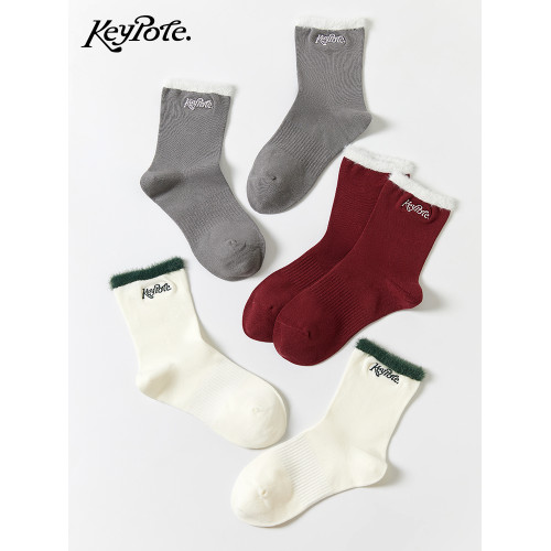 Keypote Golf高爾夫撞色絨毛短襪女秋季百搭戶外運動短款彈力襪子 Keypote Golf高爾夫撞色絨毛短襪女秋季百搭戶外運動短款彈力襪子
