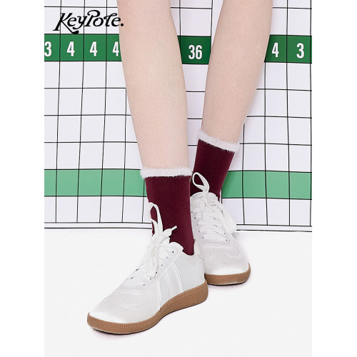 Keypote Golf高爾夫撞色絨毛短襪女秋季百搭戶外運動短款彈力襪子 Keypote Golf高爾夫撞色絨毛短襪女秋季百搭戶外運動短款彈力襪子