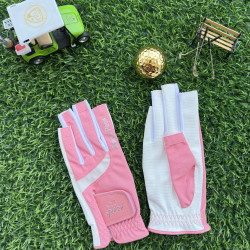 新款高爾夫手套女款夏季薄款露指防曬防滑耐磨透氣韓國球童納米布